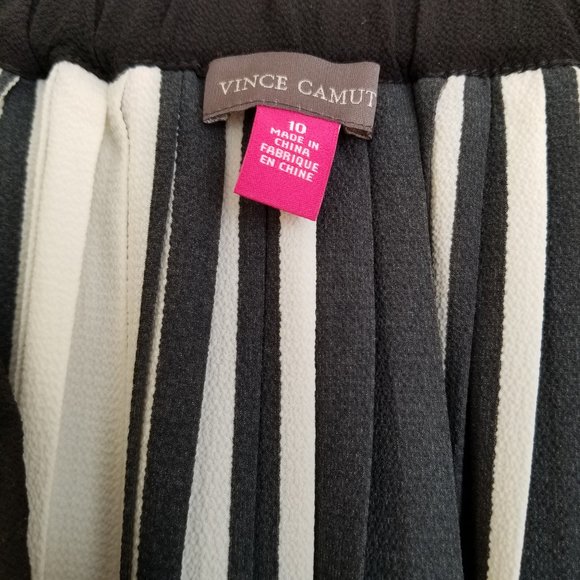 Vince Camuto Women Stripe Pleated A Line Skirt, 10 - Picture 4 of 4